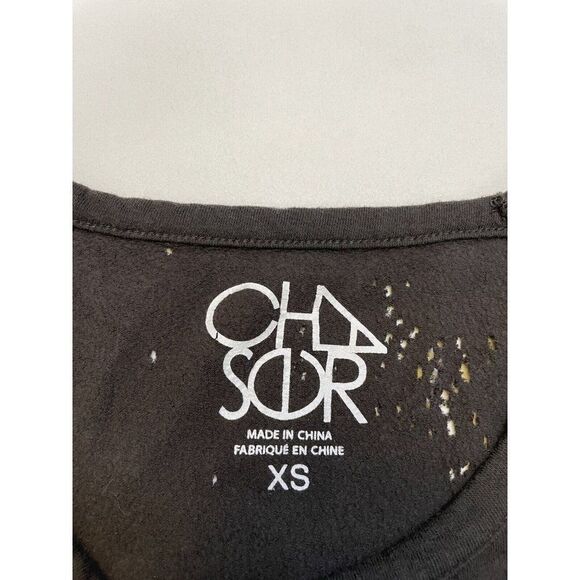 Chaser Pink Floyd Graphic Sweatshirt Women XS Black Distressed Paint Splatter - Picture 4 of 5